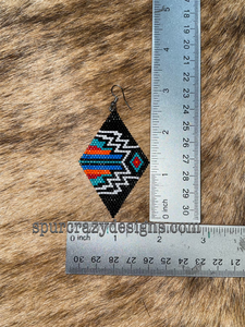 Black Mesa earrings measurements 1.5"x 3"