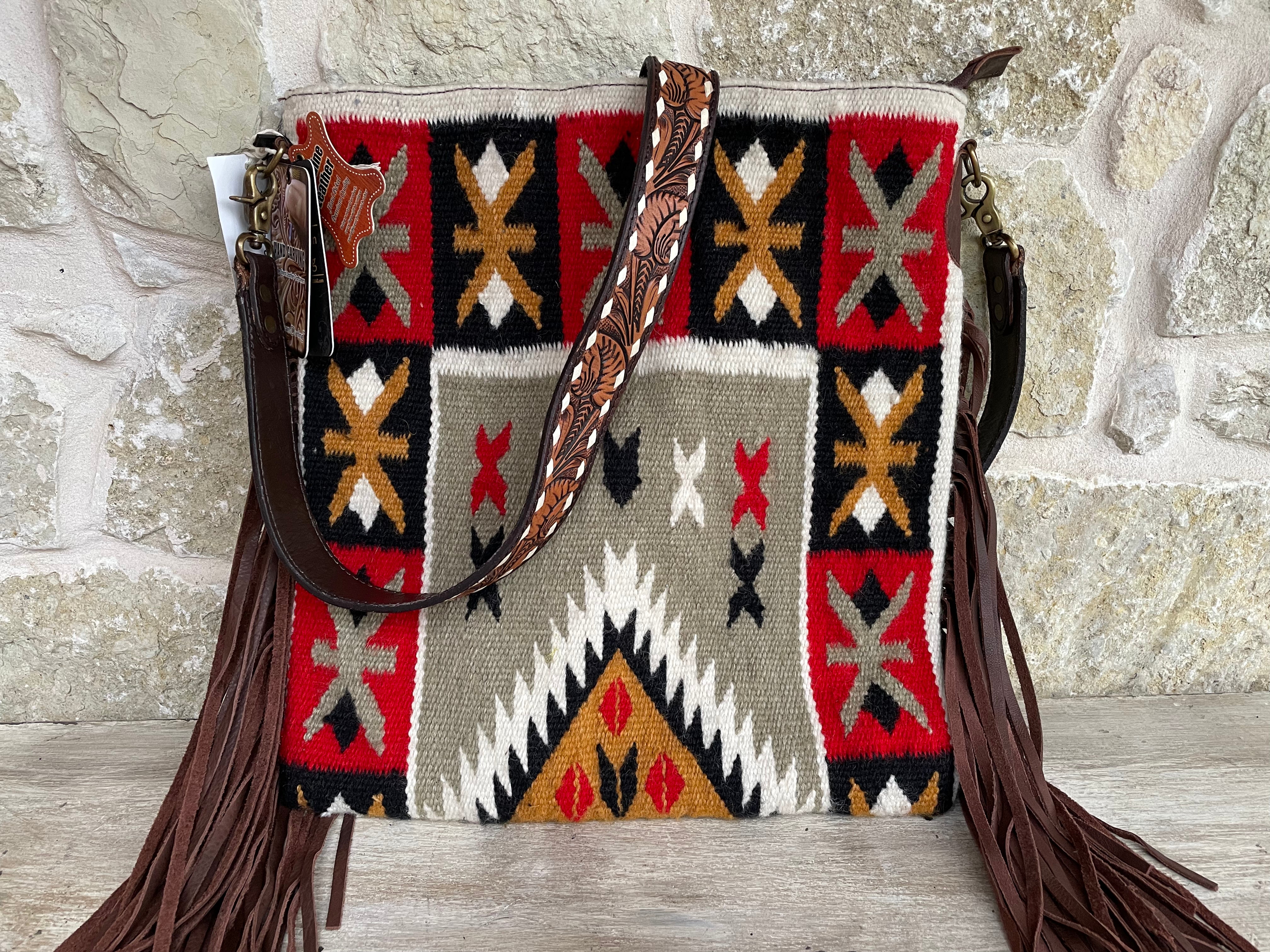 American Darling Saddle Blanket Crossbody Purse Spur Crazy Designs