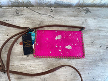 Load image into Gallery viewer, American Darling metallic acid washed cowhide wallet, pink