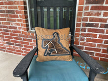 Load image into Gallery viewer, Working Cow Horse/Stock Horse Leather and Cowhide Pillow Cowboy