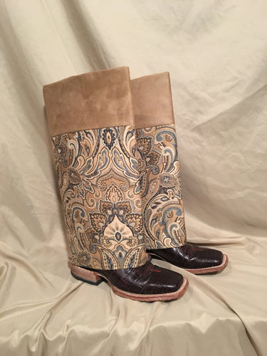 Tan/blue Paisley