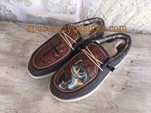 Load image into Gallery viewer, Bass and Hook Hand Tooled Shoes
