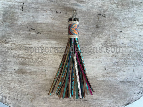 Leather Confetti Tassel