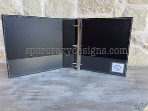 Cowhide Binder with Brand / Customized Binder with Monogram / Cowhide Photo Album / Photo Album / Personalized Photo Album / 2 Inch Binder