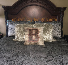 Load image into Gallery viewer, Brown Caracol Monogram Cowhide and Leather Pillows