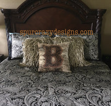 Load image into Gallery viewer, Brown Caracol Monogram Cowhide and Leather Pillows