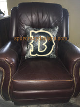 Load image into Gallery viewer, Black Tool Monogram Cowhide and Leather Pillows