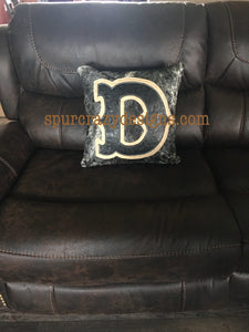 Black Tool Monogram Cowhide and Leather Pillows