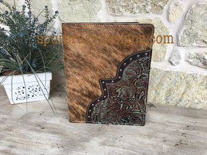 Personalized Monogram Leather Covered Portfolio (Fully Covered)