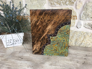 Cowhide Binder with Brand / Customized Binder with Monogram / Cowhide Photo Album / Photo Album / Personalized Photo Album / 2 Inch Binder