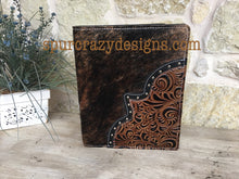 Load image into Gallery viewer, Personalized Monogram Leather Covered Portfolio (Fully Covered)