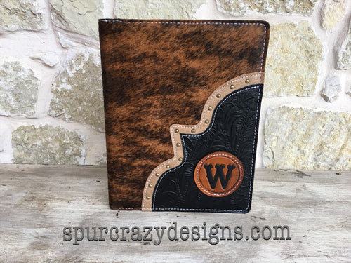 Personalized Monogram Leather Covered Portfolio (Fully Covered)