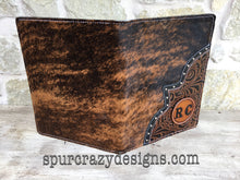 Load image into Gallery viewer, Personalized Monogram Leather Covered Portfolio (Fully Covered)